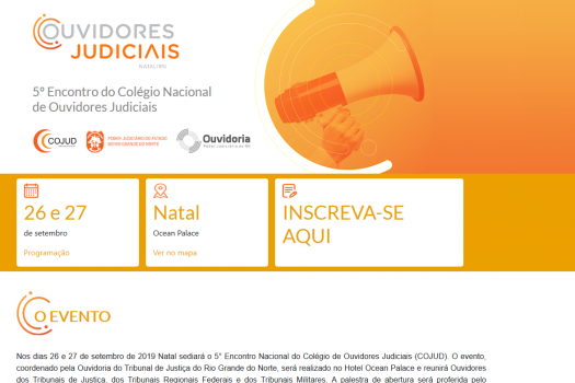 Hotsite do Encontro de Ouvidores